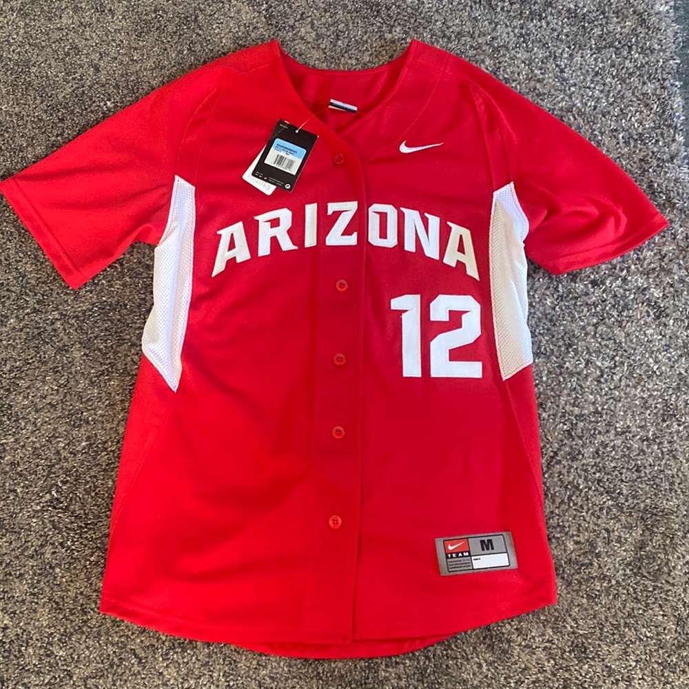 Women’s Nike full button Arizona baseball/softball jersey